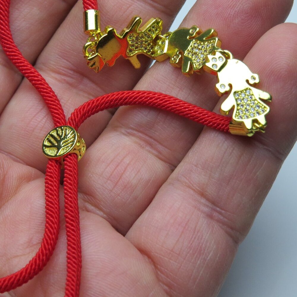 14k overlay Mother's Girl Boy Bracelet